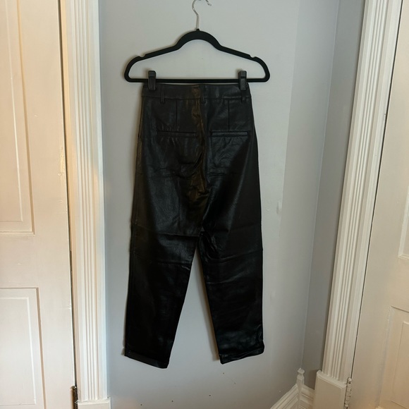 Dynamite - Vegan Leather Straight Leg Pant - Picture 4 of 5